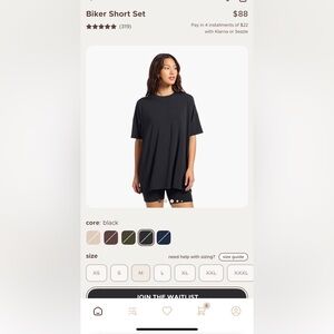 nuuds Black Biker Short Set